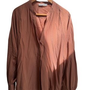 Rust Textured Blouse by Vince